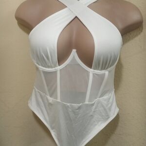 Chic White Women's Bath & Body Bodysuit